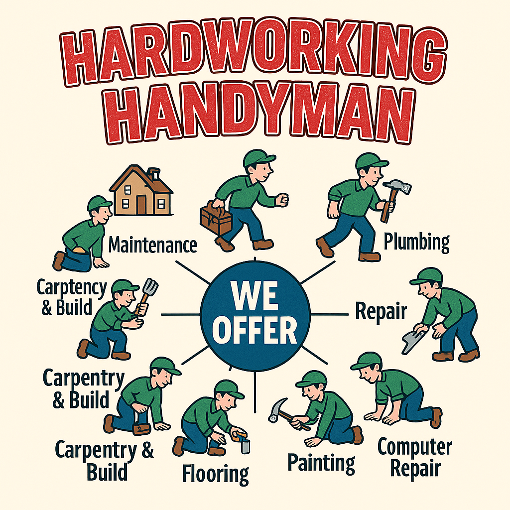 Utah handyman services: plumbing repairs, fixture swaps, drywall repair, doors, TV mounting, maintenance