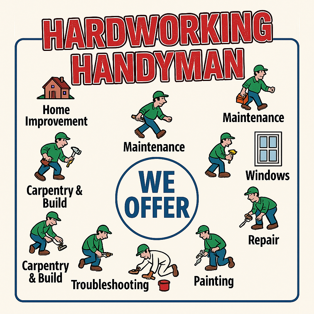 Hardworking Handyman — Trusted & Verified Professional — Licensed, Bonded & Insured
