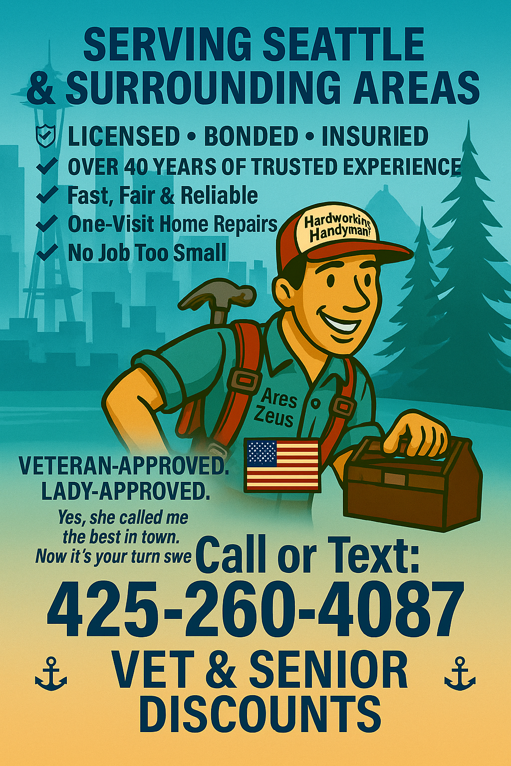 Hardworking Handyman — licensed Washington handyman serving Seattle & Puget Sound