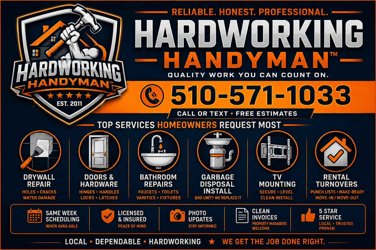 Hardworking Handyman Duarte General Handyman Services Banner