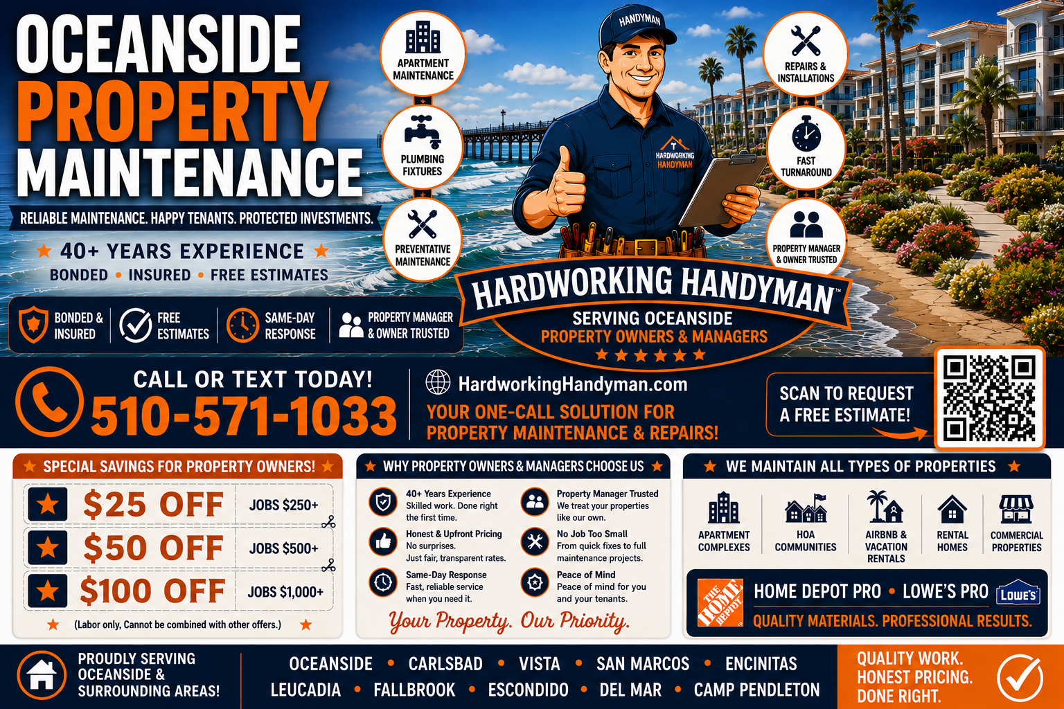 Oceanside Property Maintenance Condominium Repairs Apartment Maintenance and Rental Turnover Handyman Services