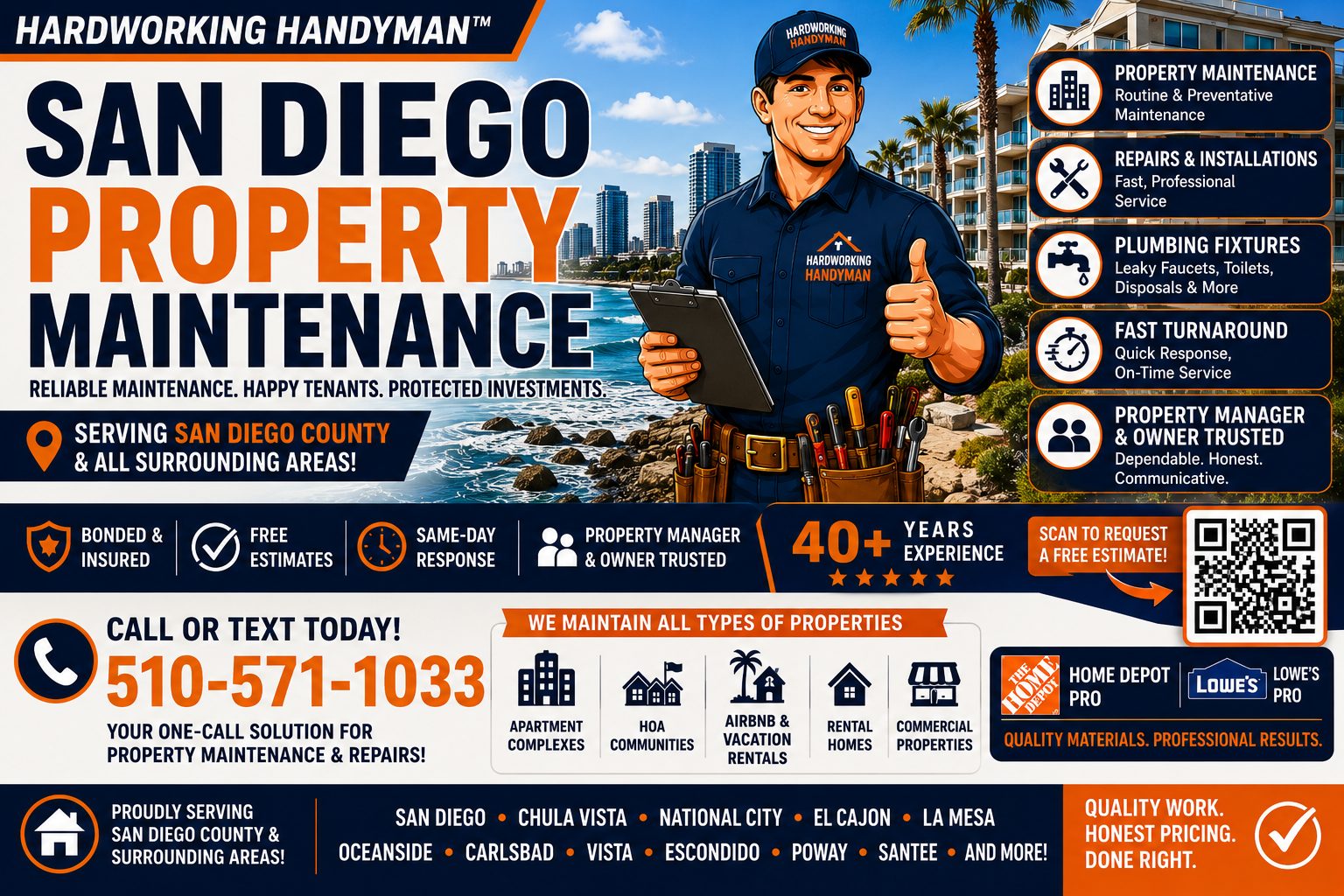 San Diego Property Maintenance Condominium Repairs Apartment Maintenance and Rental Turnover Handyman Services
