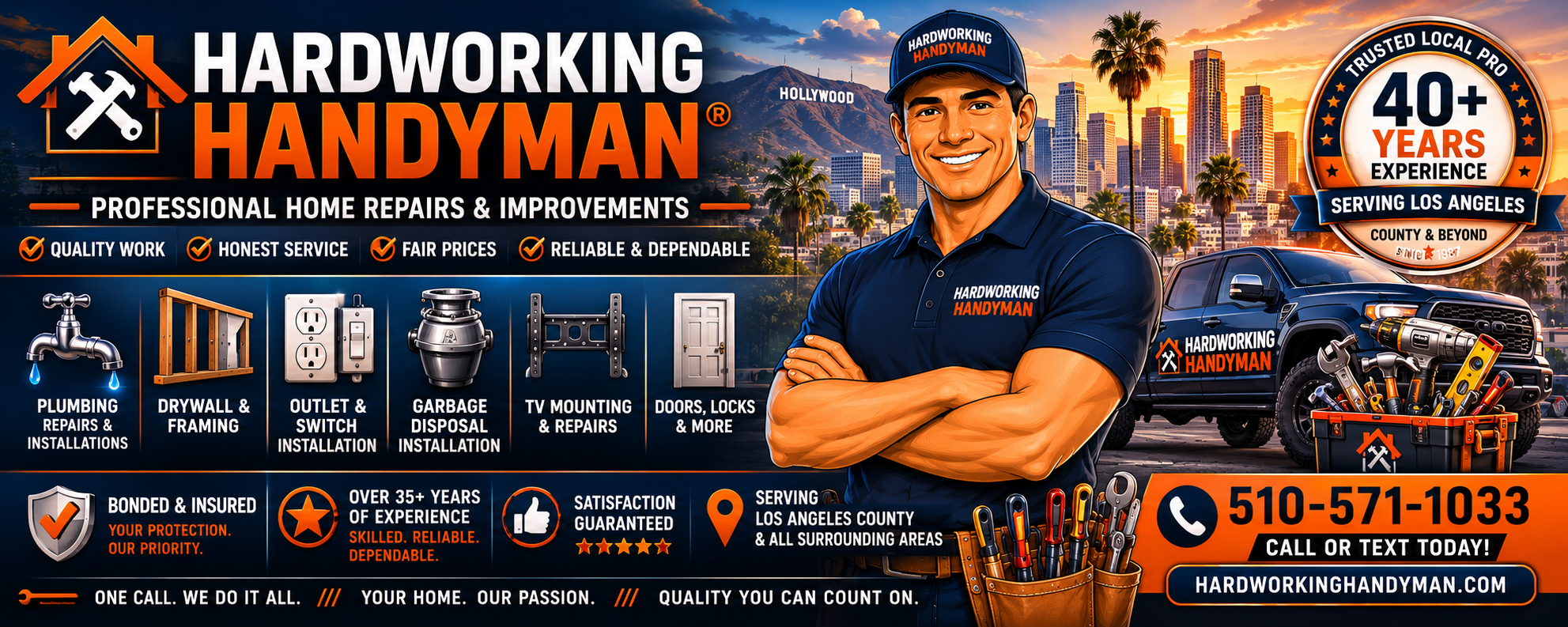 Hardworking Handyman home repair and property maintenance services